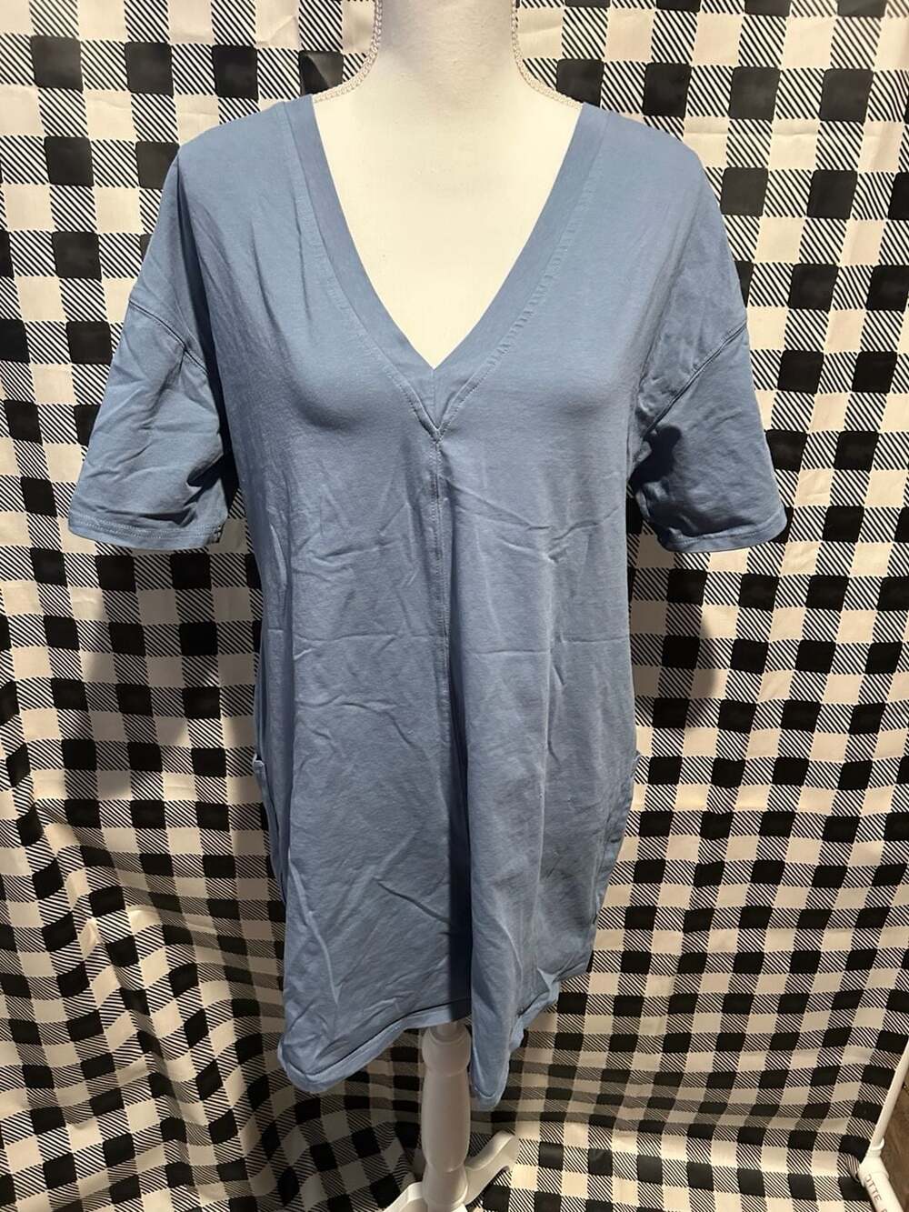 Free People Movement Hot Shot Reversible Tee Romper in Denim Blue
